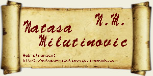 Nataša Milutinović vizit kartica